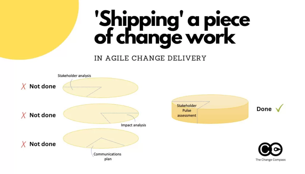 shipping a piece of change work
