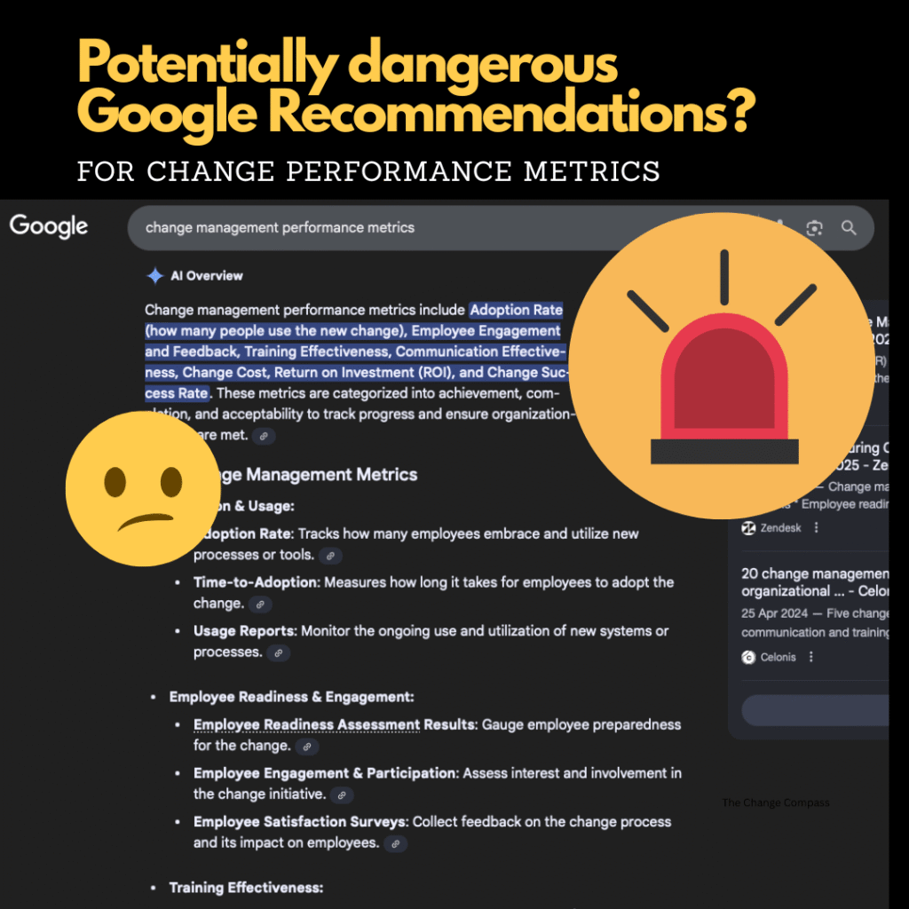 Change management performance metrics